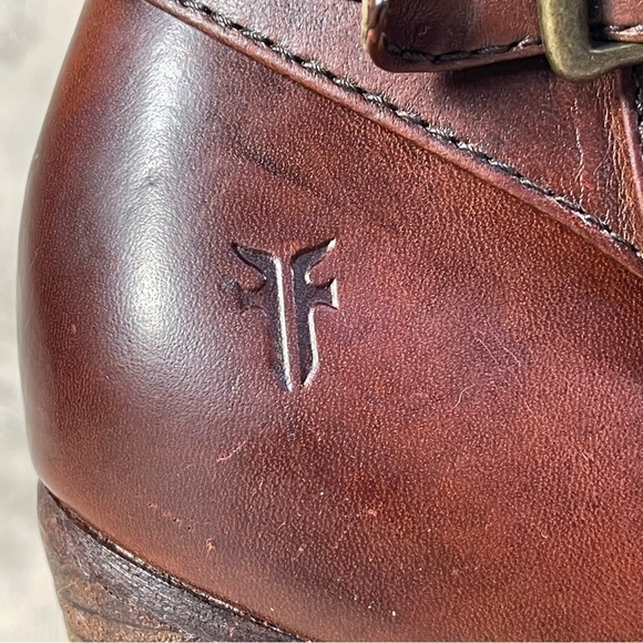 Frye Patty Ridding Bootie Redwood color leather - Picture 10 of 13